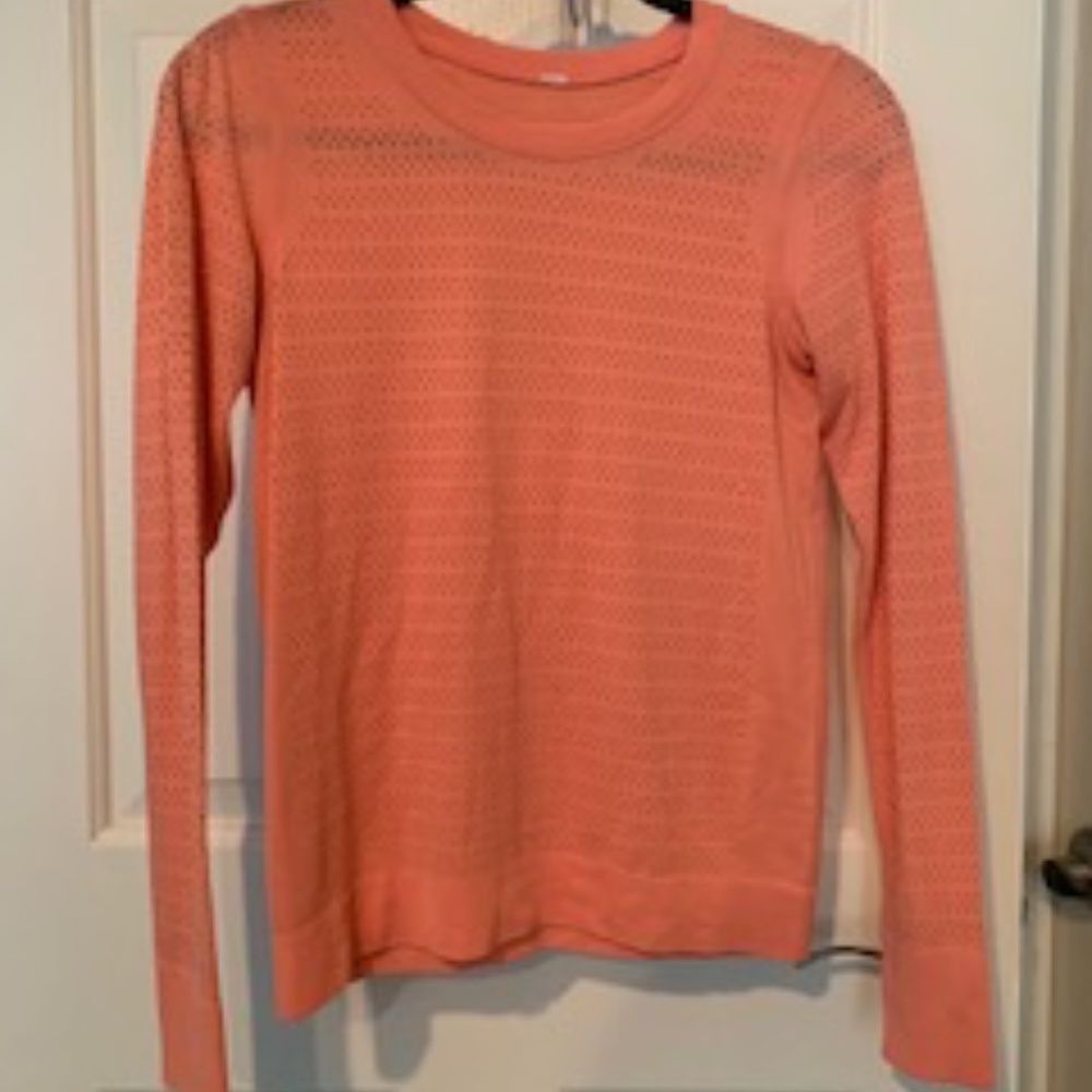 Lululemon Bright Pink Mesh Running Shirt